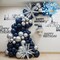 Royal Blue and Silver Balloon Garland Kit, Blue and Silver Balloons,Navy Blue and Silver Balloons with Royal Blue and Silver Balloon